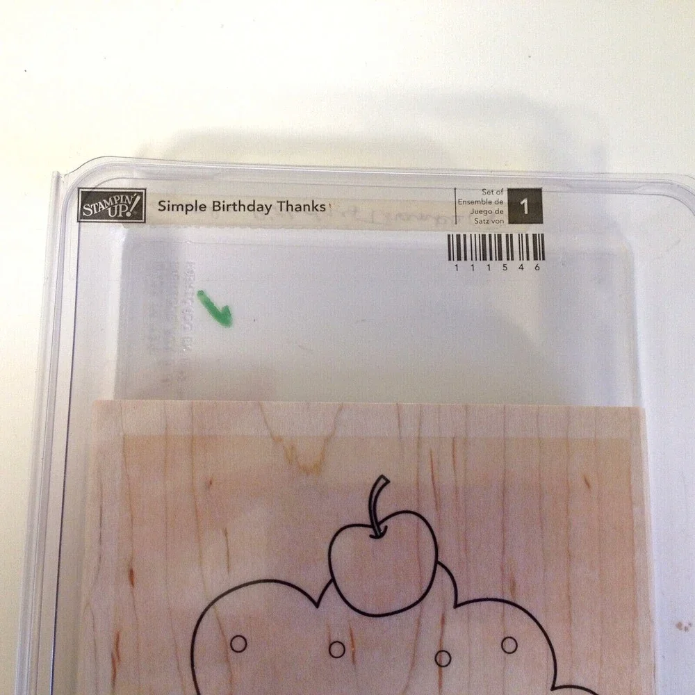 Stampin’ Up!  Simple Birthday Thanks Set of 1 Tag New Open Box #111546 Mounted